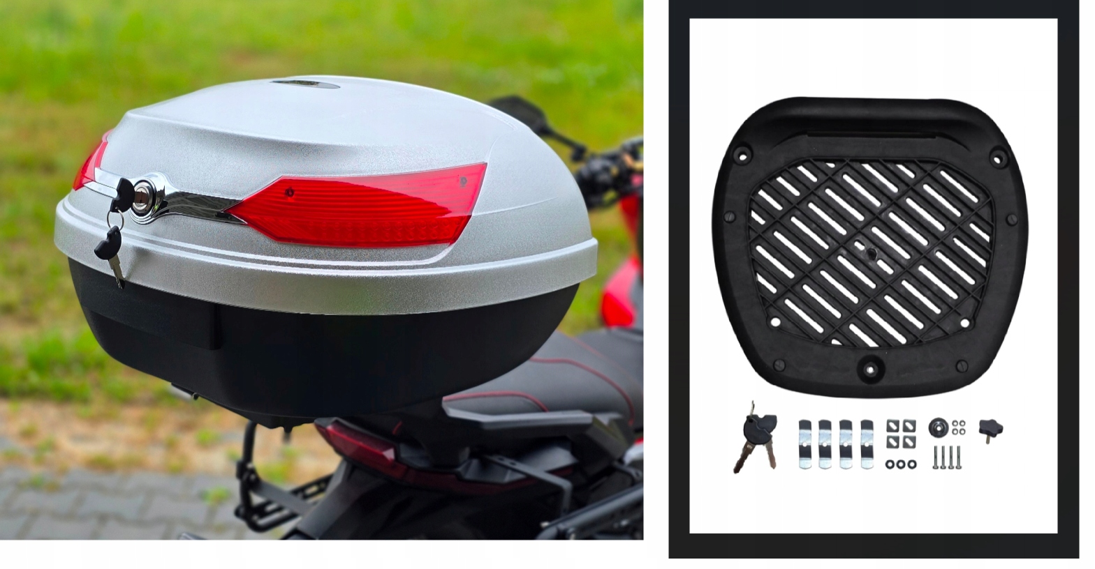 Středový Motocyklový Kufr TopX 51L Lyon 2xKASK Yamaha XJ6 FZ6 FZ1 FZ8 Tdm