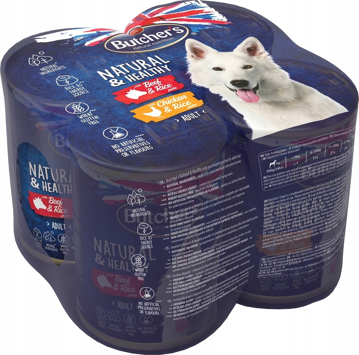 

Butchers Dog Natural Healthy - pasztet 4x390g