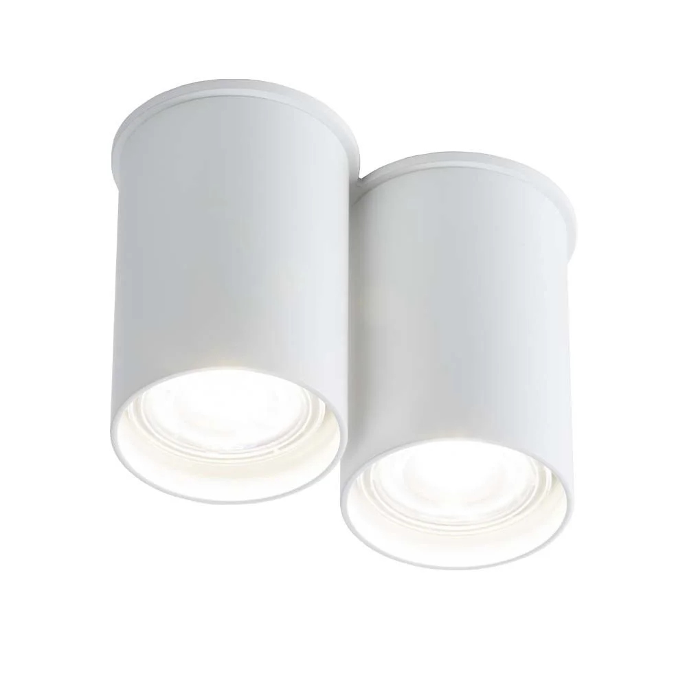 Stropný spot dvojitý biely okrúhle trubice 9 cm do predsiene Shilo