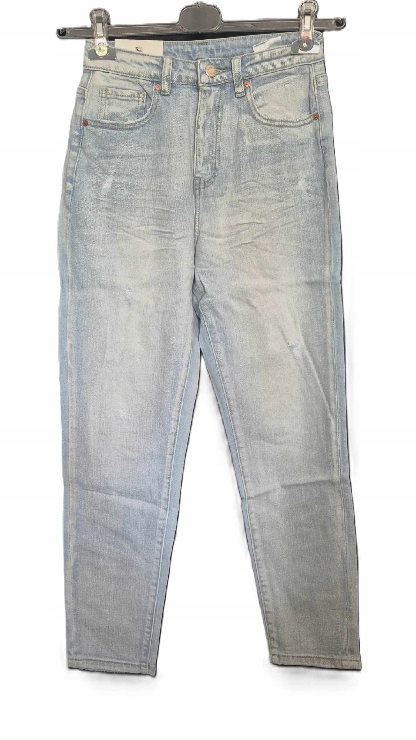 Dámské džíny úzké nohavice světle modré Miss bonbon premium denim Xs