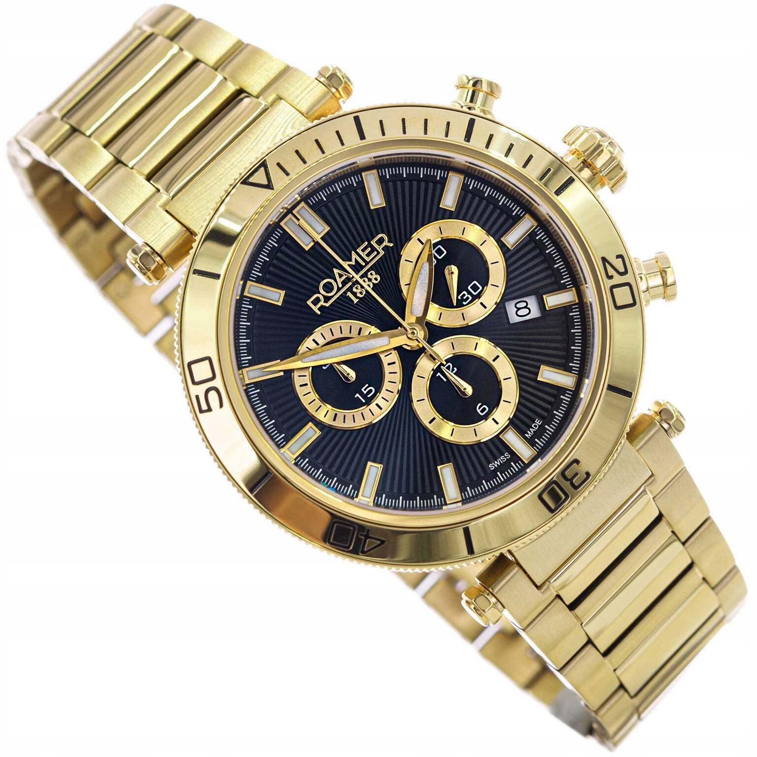 Pánské Hodinky Roamer Toscana 994837 48 85 20 Chronograf Datumovka Náramek