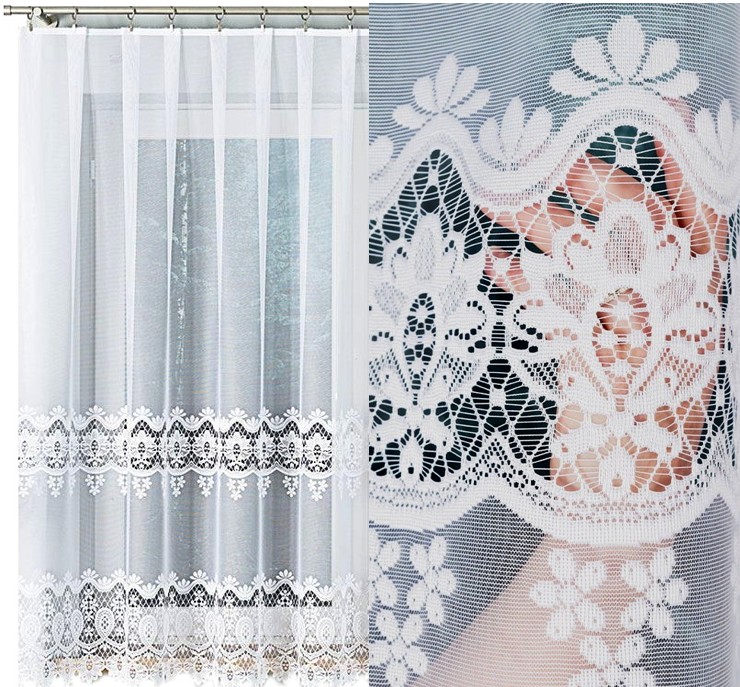 Daria záclona žakárový vzor, 018982, 500 x 170 cm, rovná (hotová) s lemováním