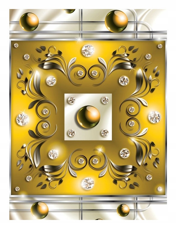 Fototapeta Zlato-strieborné sféry diamantové kryštály vinylová 184x254 lepidlo