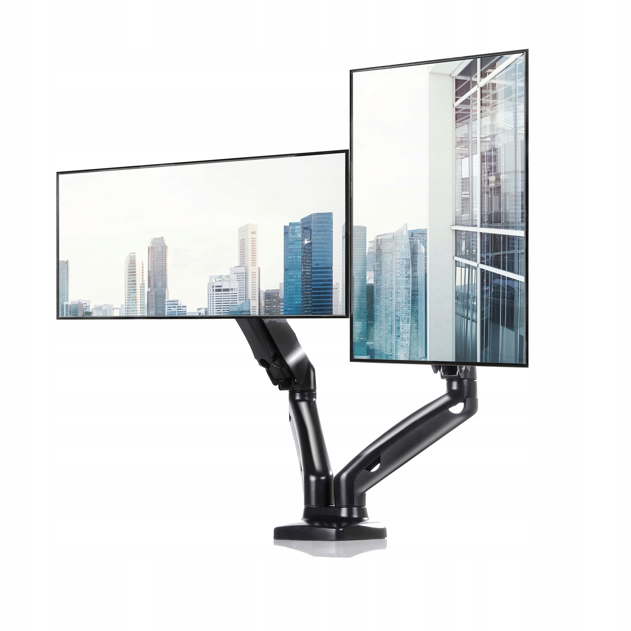 

Biurkowy Obrotowy Uchwyt na dwa Monitory LCD 17-27