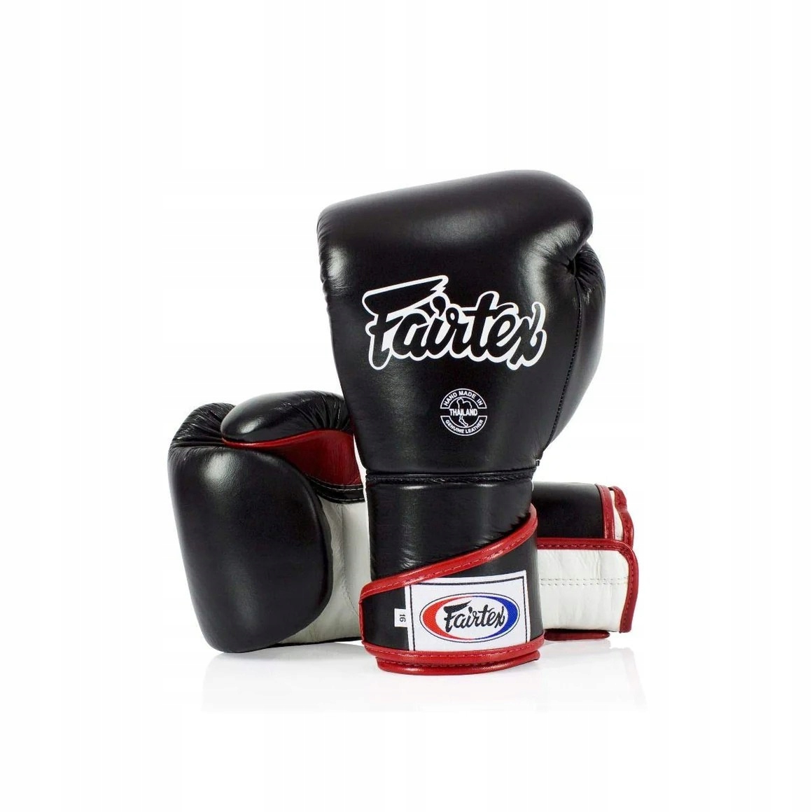 Fairtex Rękawice Bokserskie ze skóry naturalnej BGV6 Czarne 16oz