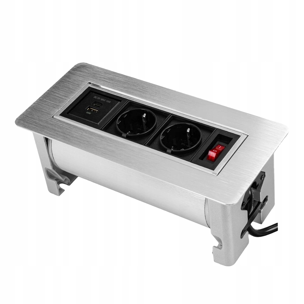 Otočná stolní zásuvka Spacetronik SPS-O24CS V2