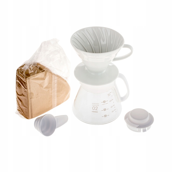 

Zestaw kawy Hario V60-02 biały Drip Filtr Serwer