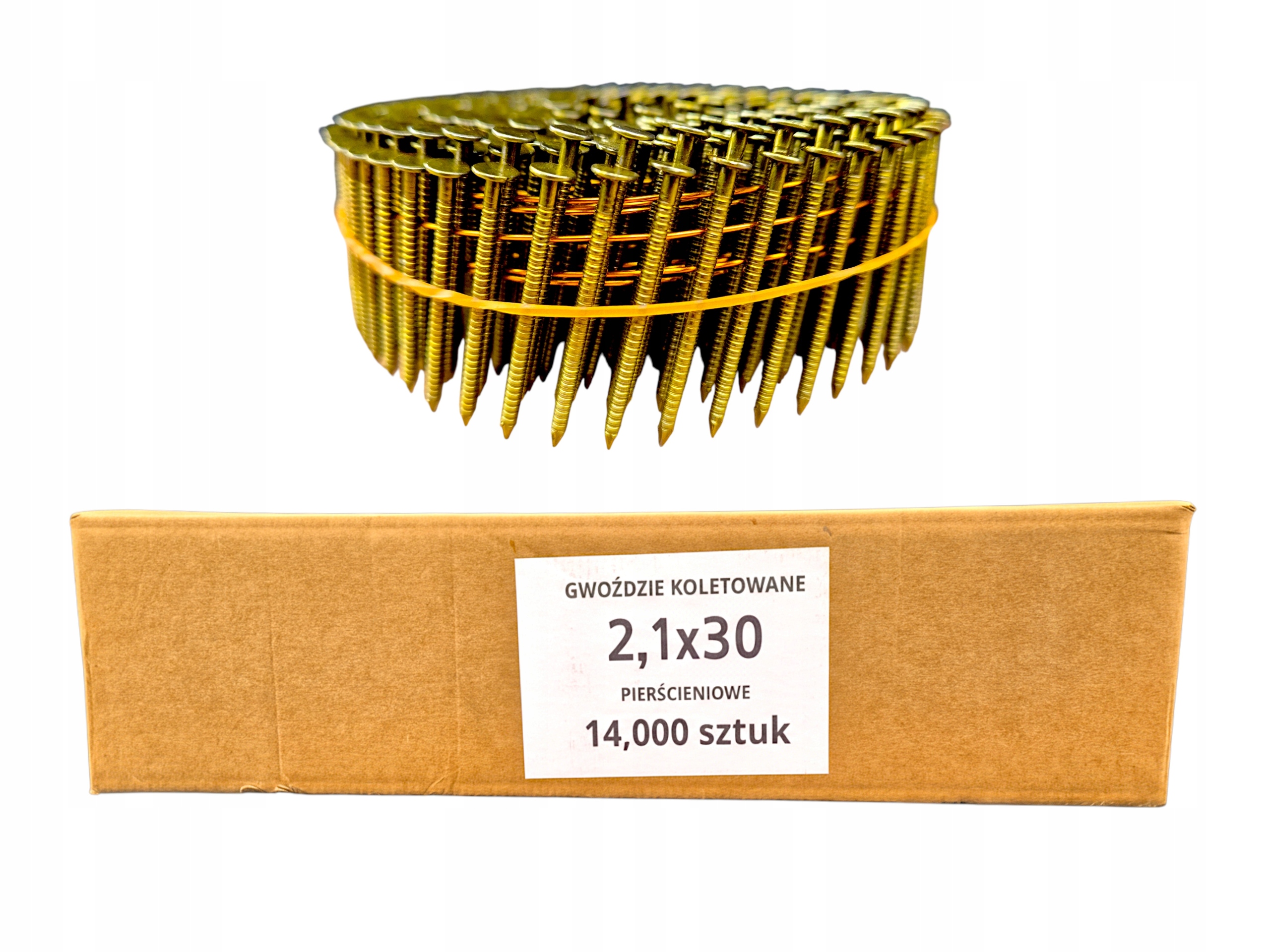 Koletované hřebíky spojené drátem 2,1 x 30 mm – 14 000 ks