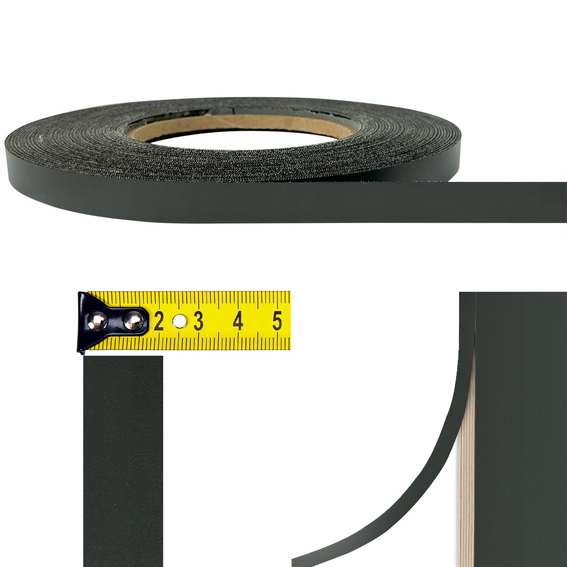 Grafitový nábytkový lem Šířka 21 mm Páska s lepidlem Délka 100 m Diy