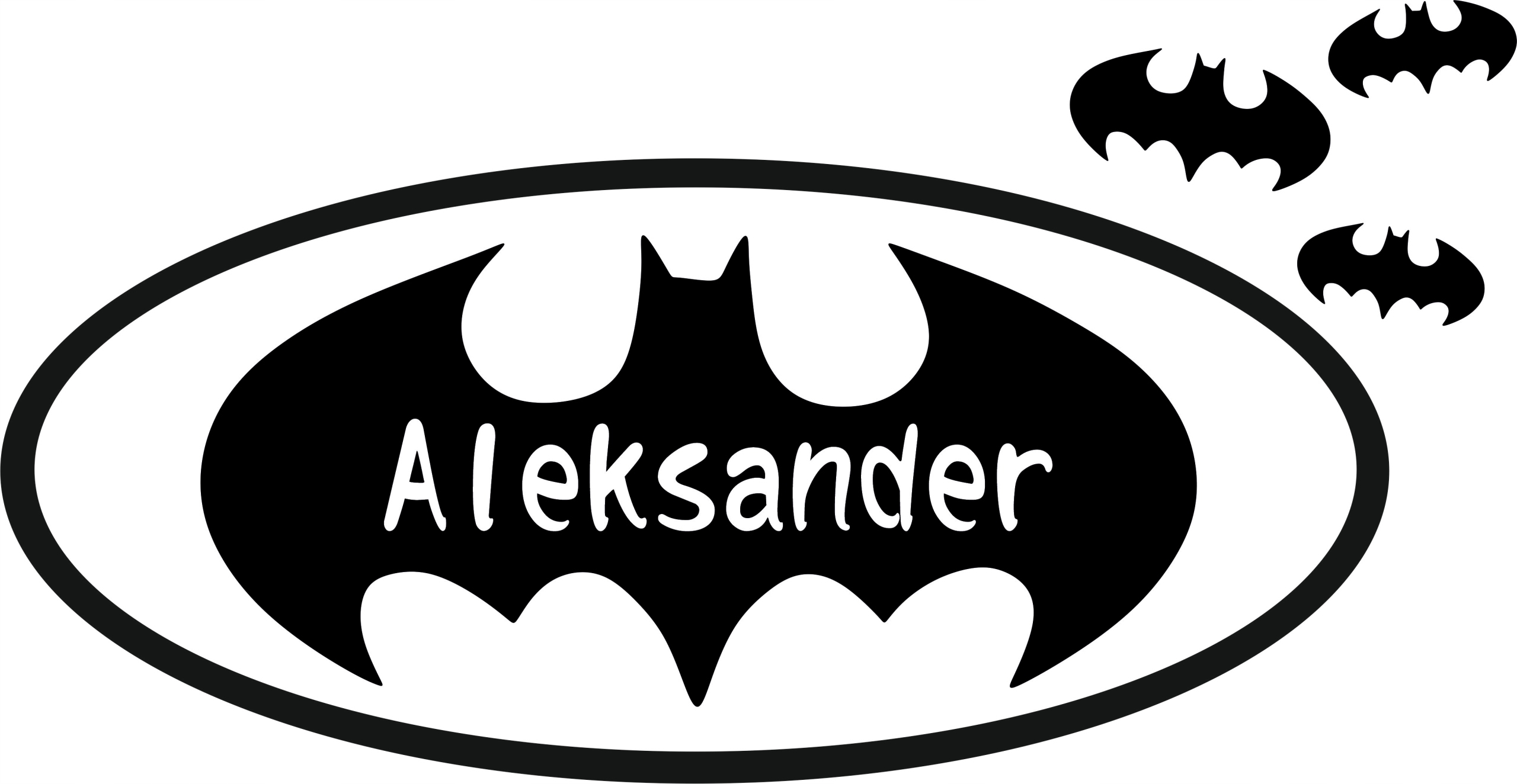 

Naklejka Ścienna Batman 100 CM + imie