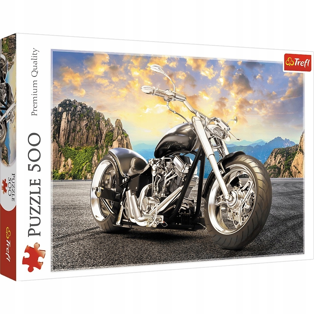 

Czarny motocykl Puzzle 500 elem Motor Trefl 37384