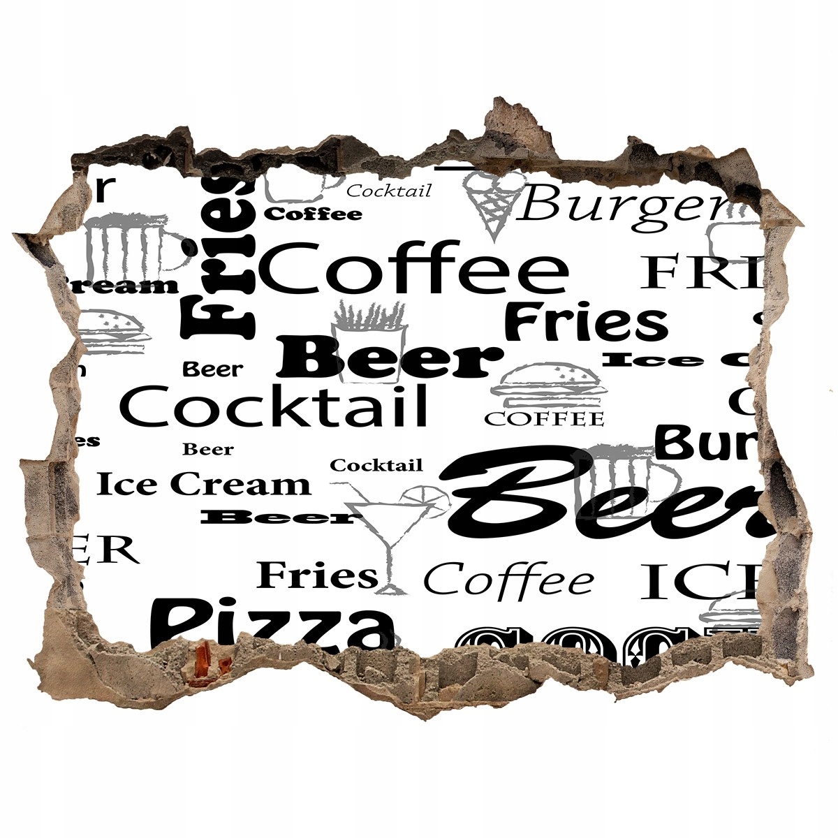 

Fototapeta dziura na ścianę Menu w restauracji