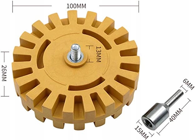 Gumowy Krążek usuwania Kleju Naklejek Folii Farby Marka TC Technic