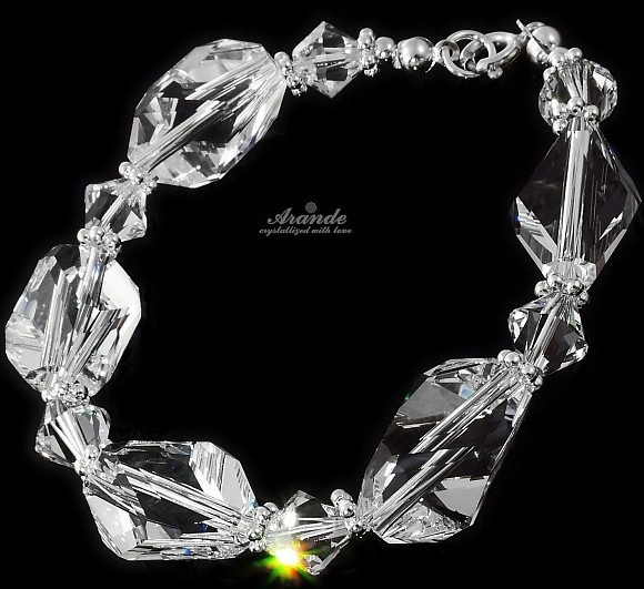 Krystaly Krásný Náramek Cubic Crystal Stříbro