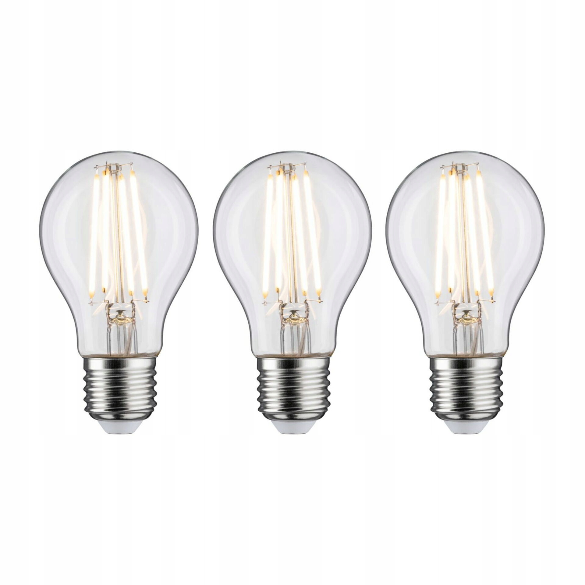 Paulmann set 3x Led filament E27 9W 2700K stmívatelné čiré žárovky