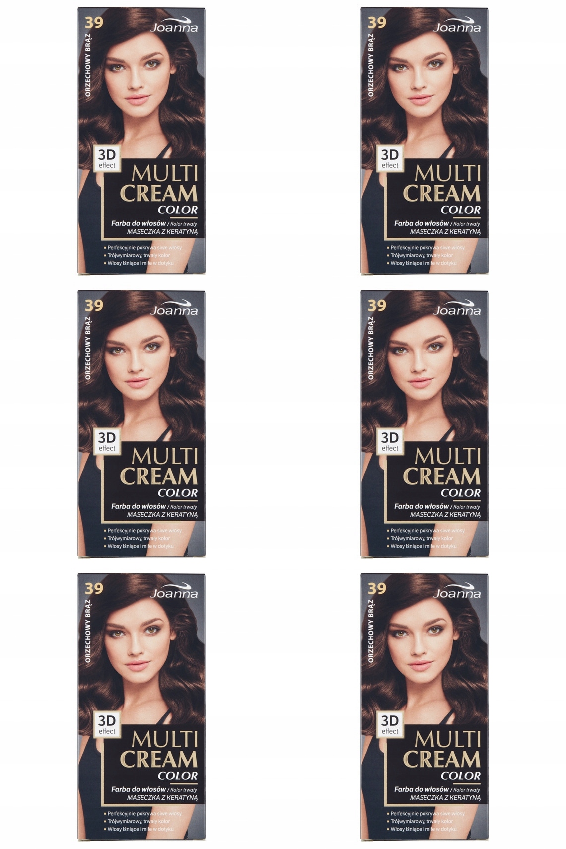 Barva Joanna Multi Cream 39 Oříškově hnědá, 6 Ks