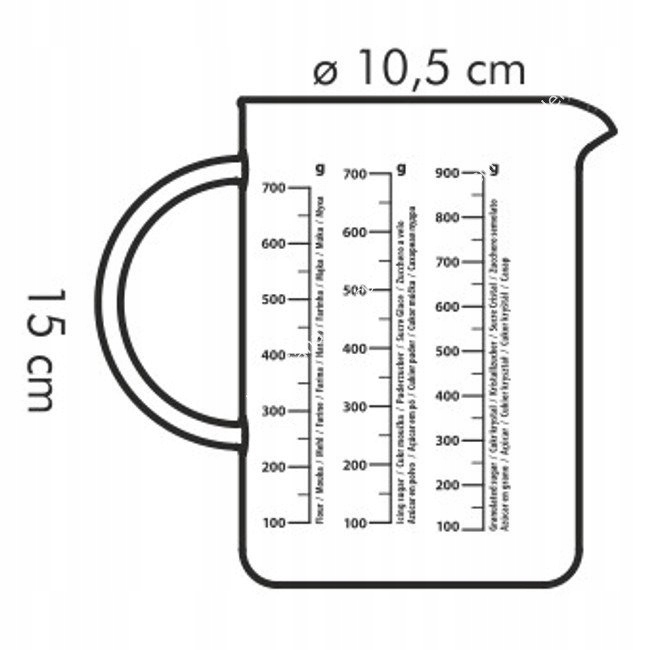 Szklany pojemnik z miarką - poj 1 litr | TESCOMA Marka Tescoma