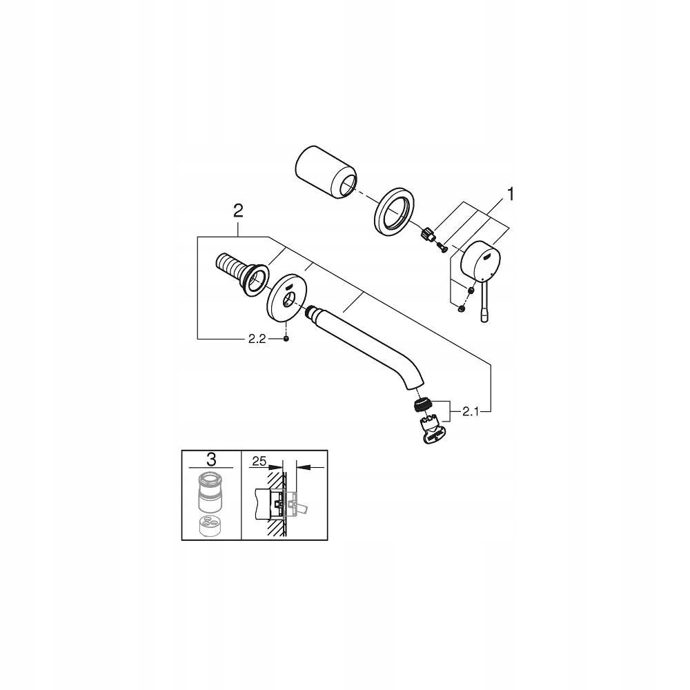 BATERIA UMYWALKOWA kran Grohe Essence M podtynkowa cool sunrise EAN (GTIN) 4005176426155