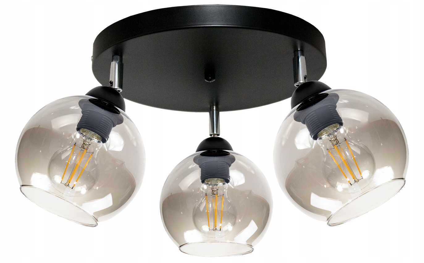 Lampa Sufitowa Plafon Żyrandol Ruchome Kule Klosze