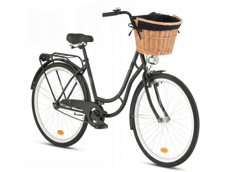 Rower miejski Moly 1B 28 cali damski Czarny Koszyk Wkład