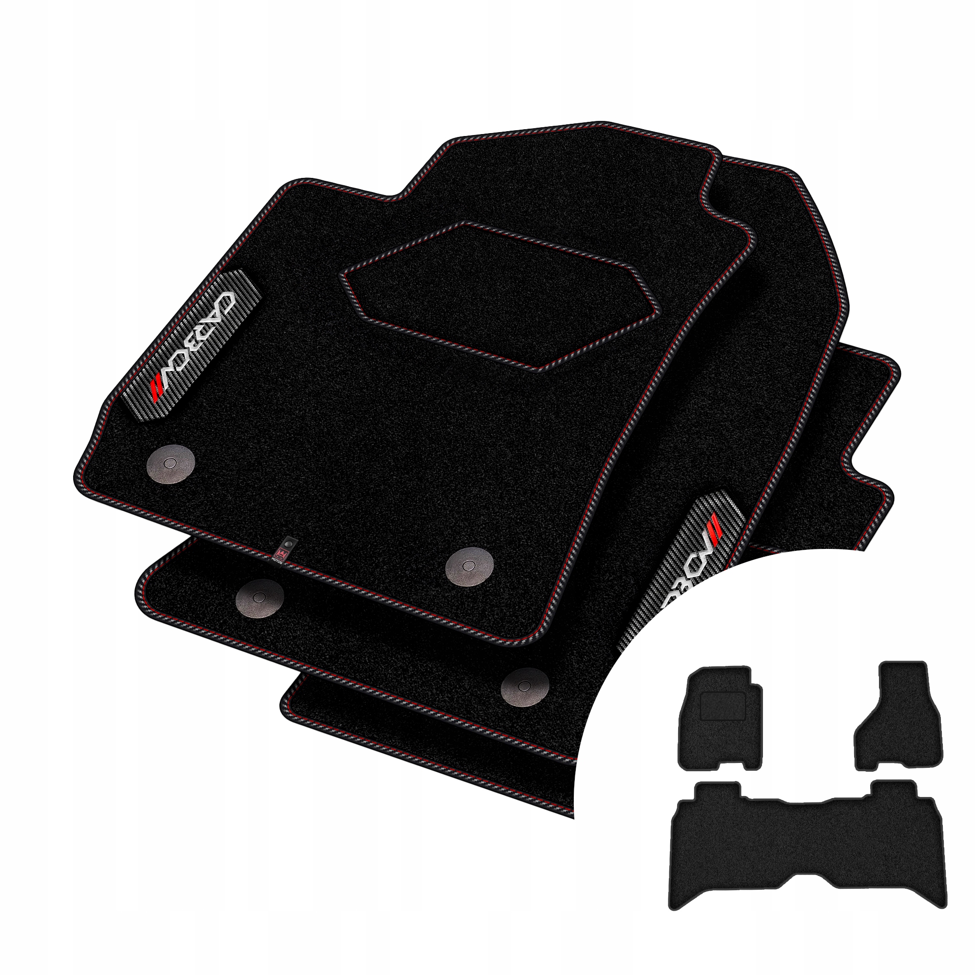 Velúrové koberčeky Carbon pre Dodge Ram 1500 IV 2013-2018 dlhá verzia (Long)