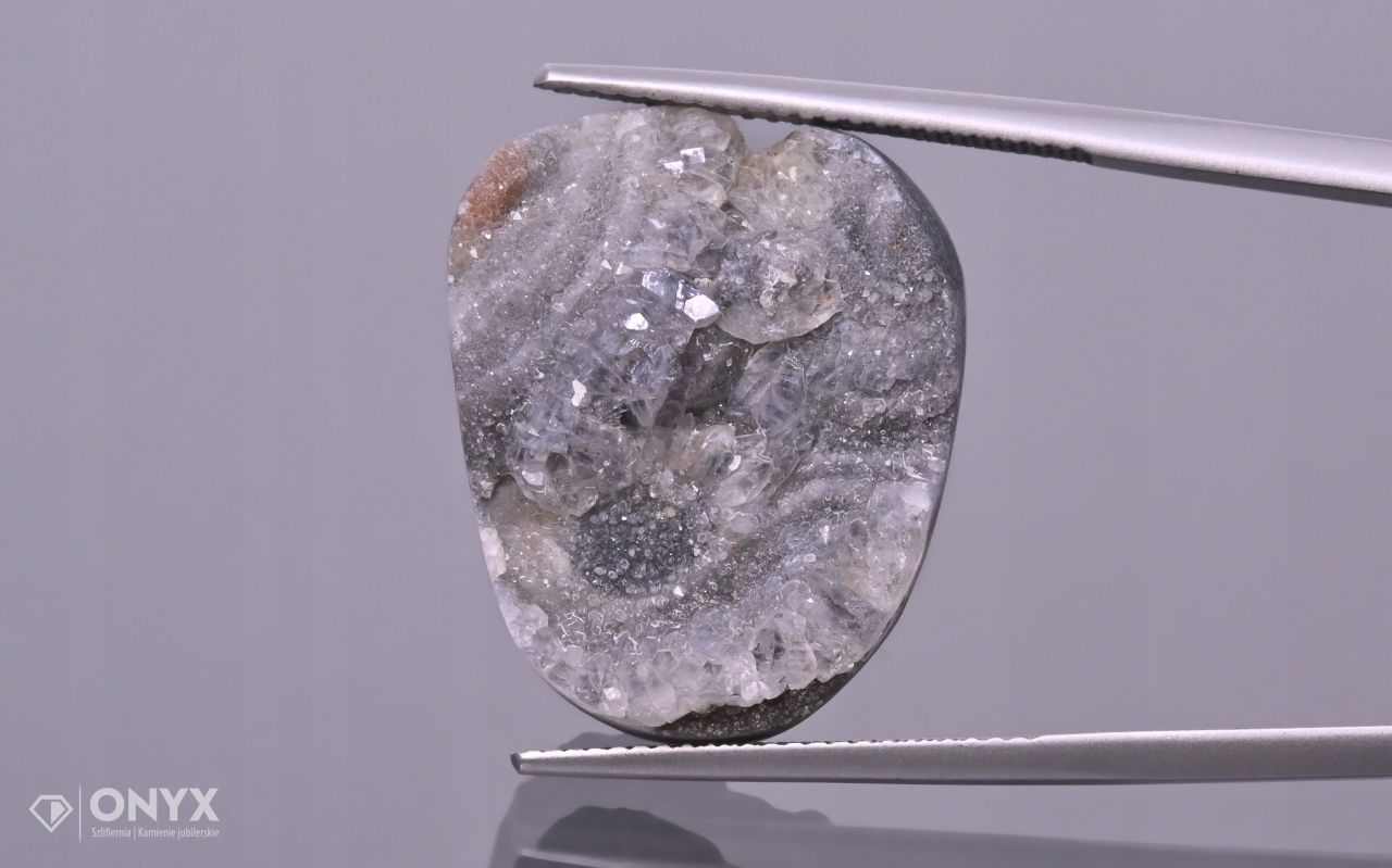 Nepravidelná chalcedonová růže 22,5x18 mm