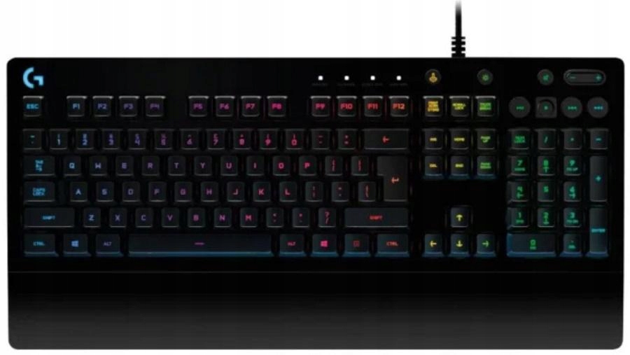 Klawiatura Logitech G213 membranowa QWERTZ czarna USB z podświetleniem RGB