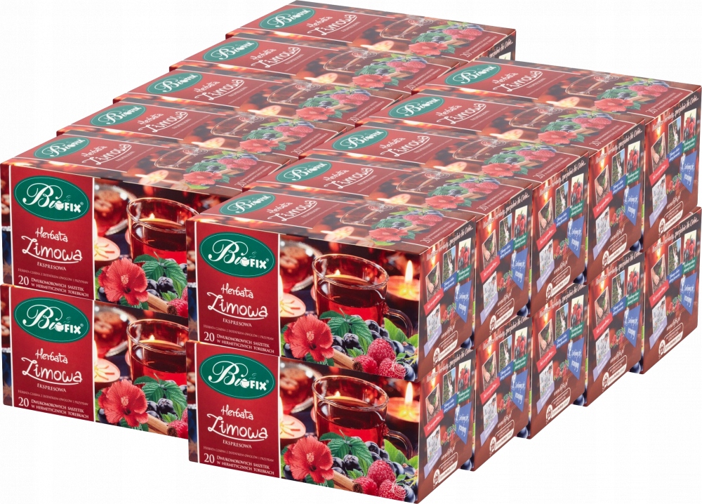 Herbata czarna ekspresowa Bifix Zimowa 20 kopert x 20 szt