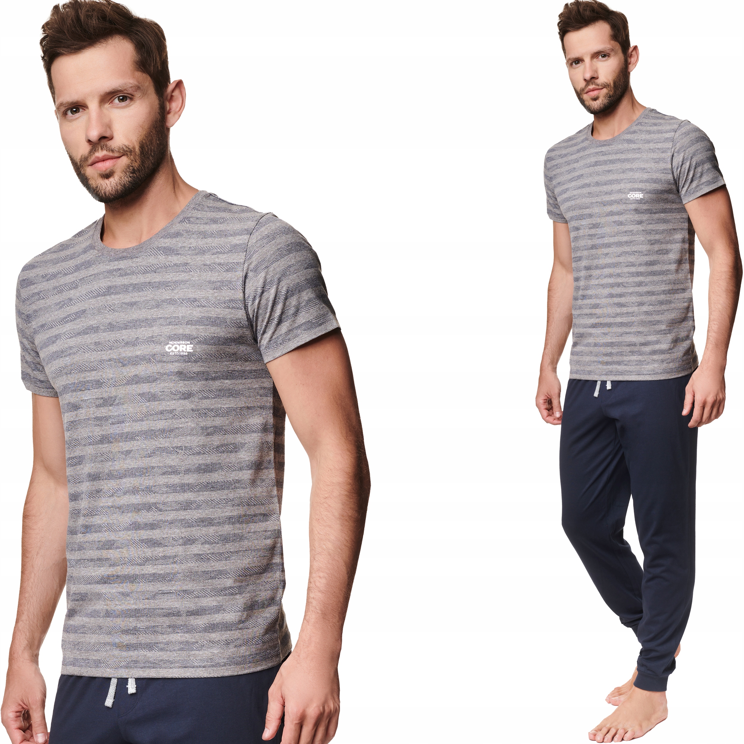 

Henderson modna Piżama Męska kr. rękaw dł. spodnie