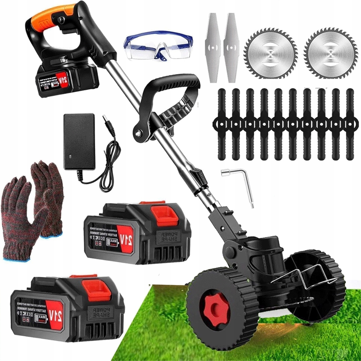 Bezdrátová Sekačka 2600 Mah S Měděným Motorem Na Plevel