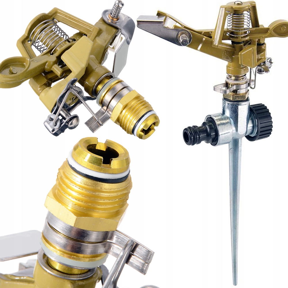 

Zraszacz Pulsacyjny Ogdrodowy Metalowy 360° Ocynk