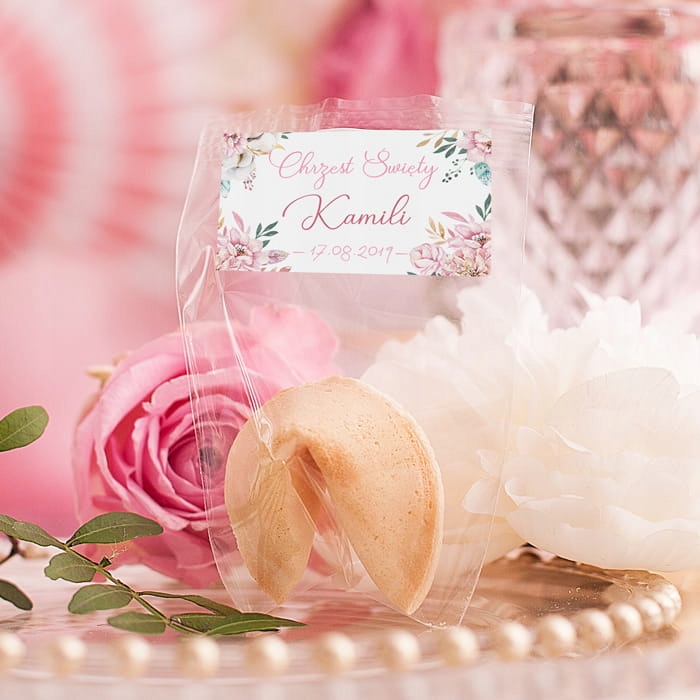 CIASTECZKA z wróżbą chrzest św. Dziewczynka10 szt. Okazje chrzest