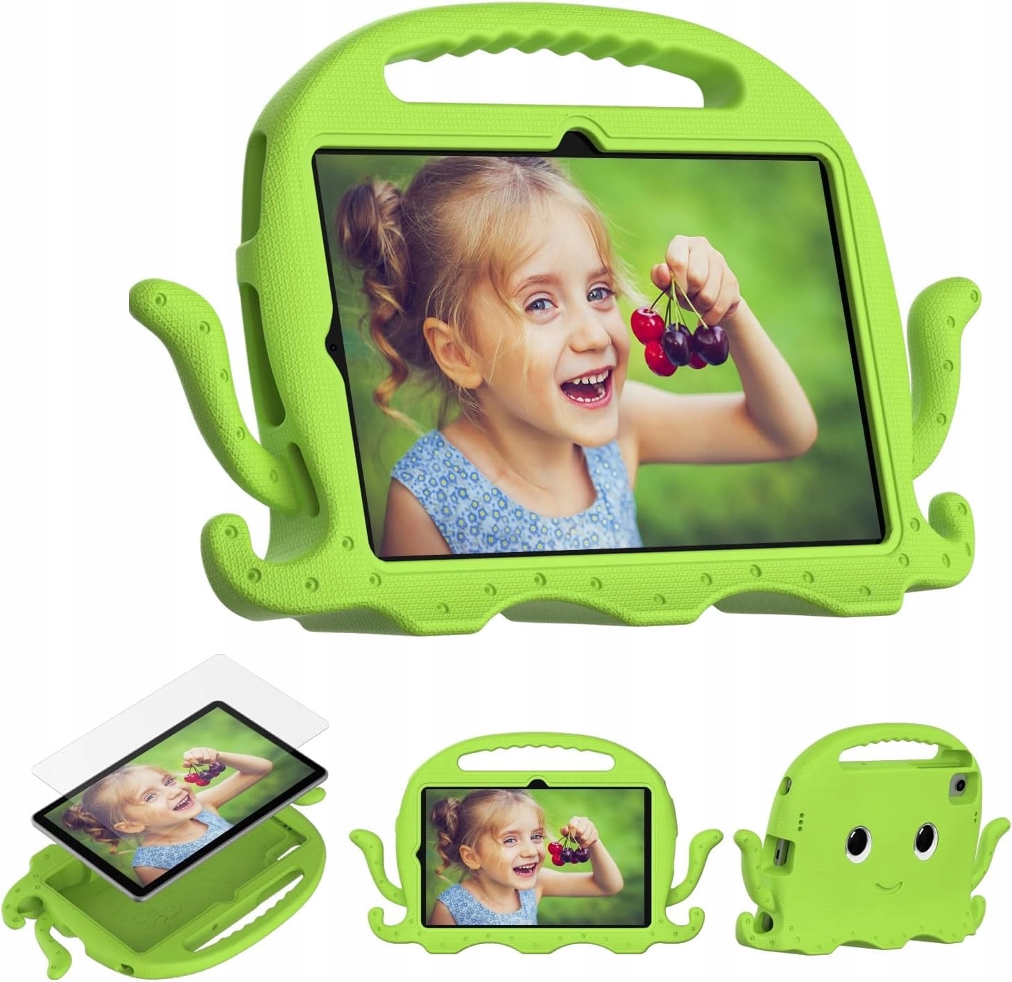 Pouzdro pro iPad Pro/Air 3 10.5 palce ve tvaru chobotnice, zelené