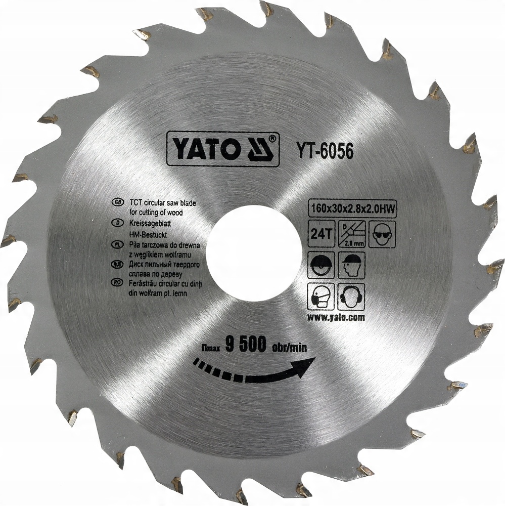

Tarcza Widiowa Do Drewna 160x30mm 24 Zęby Yato