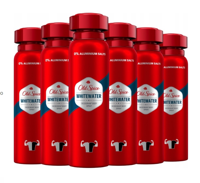 Old Spice Whitewater deodorant ve spreji pro muže 6 x 150 ml