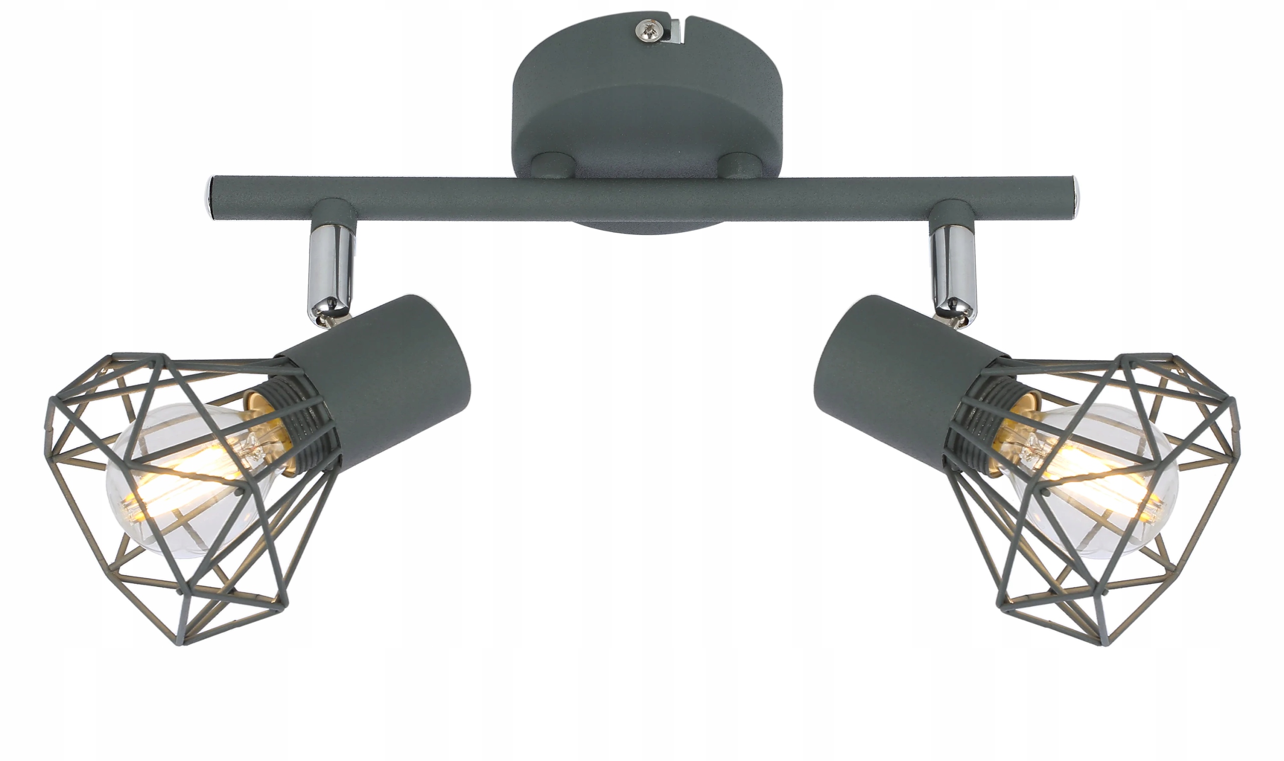 Stropní svítidlo Candellux Verve Dvojitá prolamovaná lišta Šedá E14 40W loft