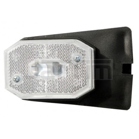 LAMPA OBRYSOWA BIAŁA Z ODBLASKIEM UCHWYT KĄTOWY