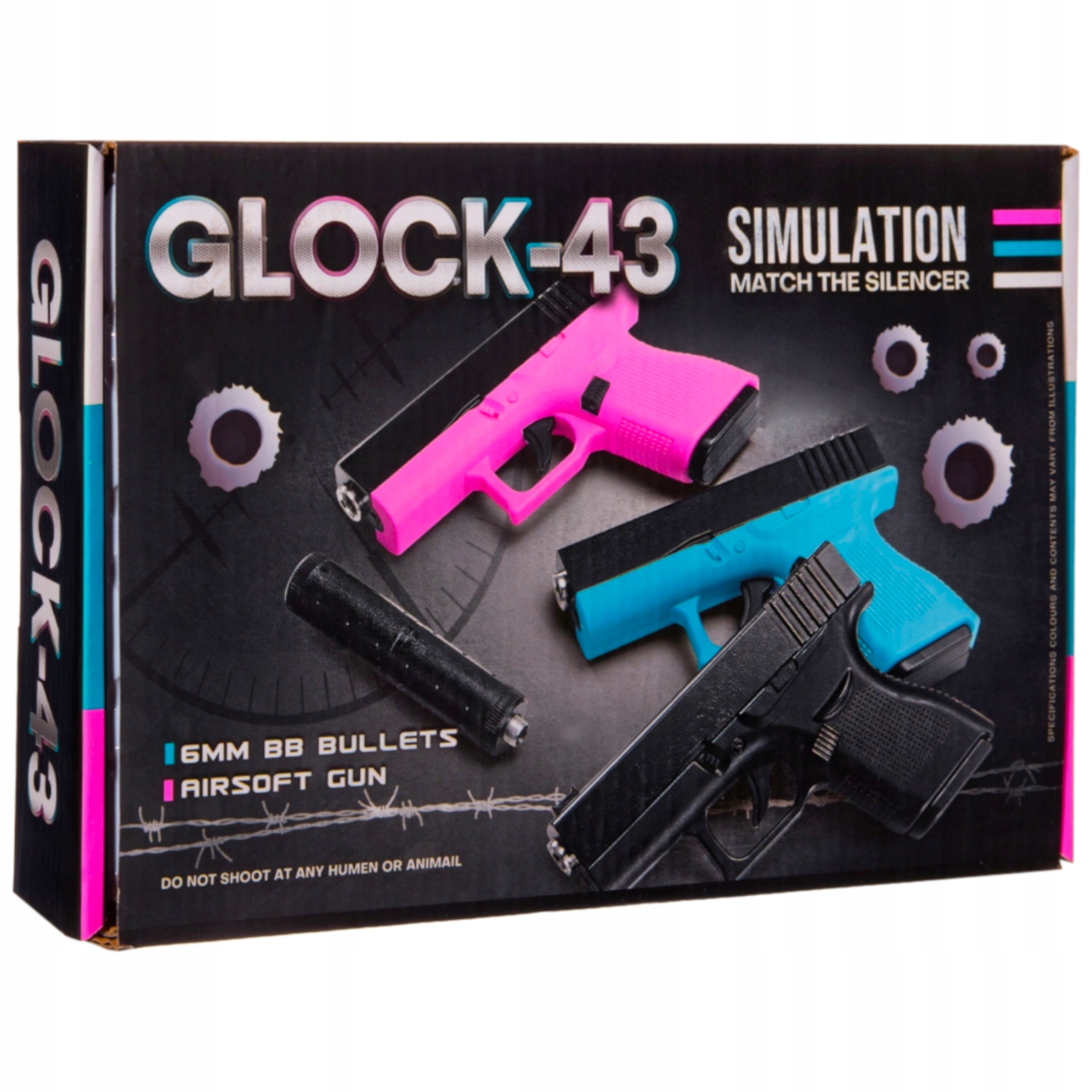 Glock 17 GEN. 4 PISTOLET METALOWY NA KULKI KARABIN Kolor dominujący czerń