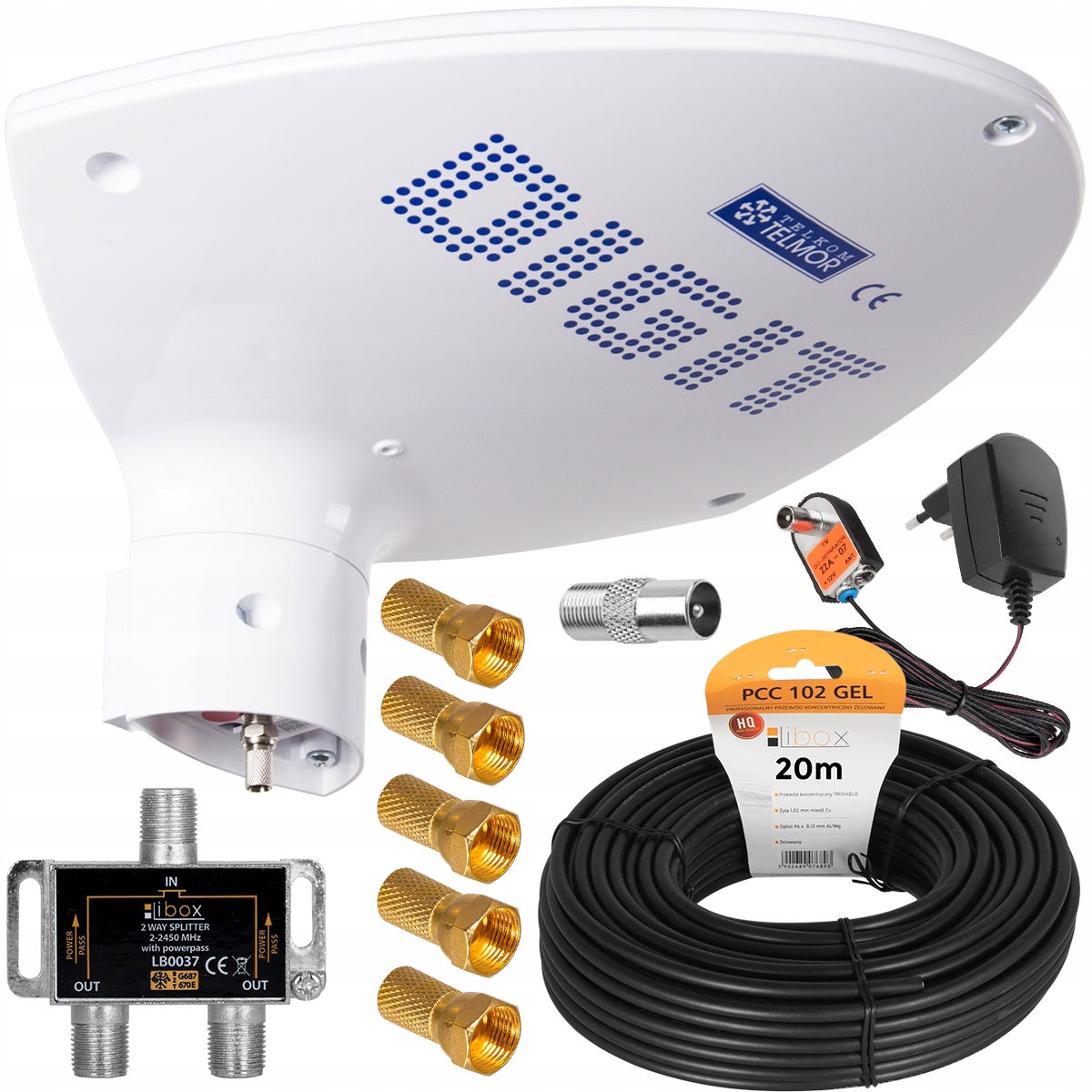 

Antena Aktywna Digit Activa DVB-T2 MUX8 Zestaw 2TV