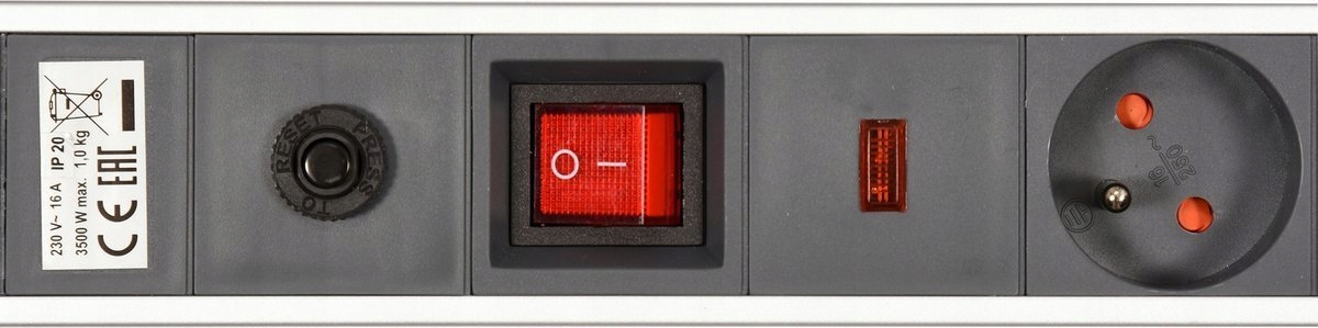 PRZEDŁUŻACZ LISTWA ANTYPRZEPIĘCIOWA ALUMINIOWA x6 Marka Sthor