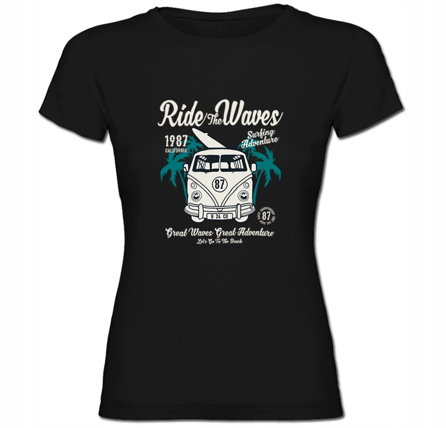 

Tshirt damski Vany Surf Surfing Ogórek Vw T2 XXL