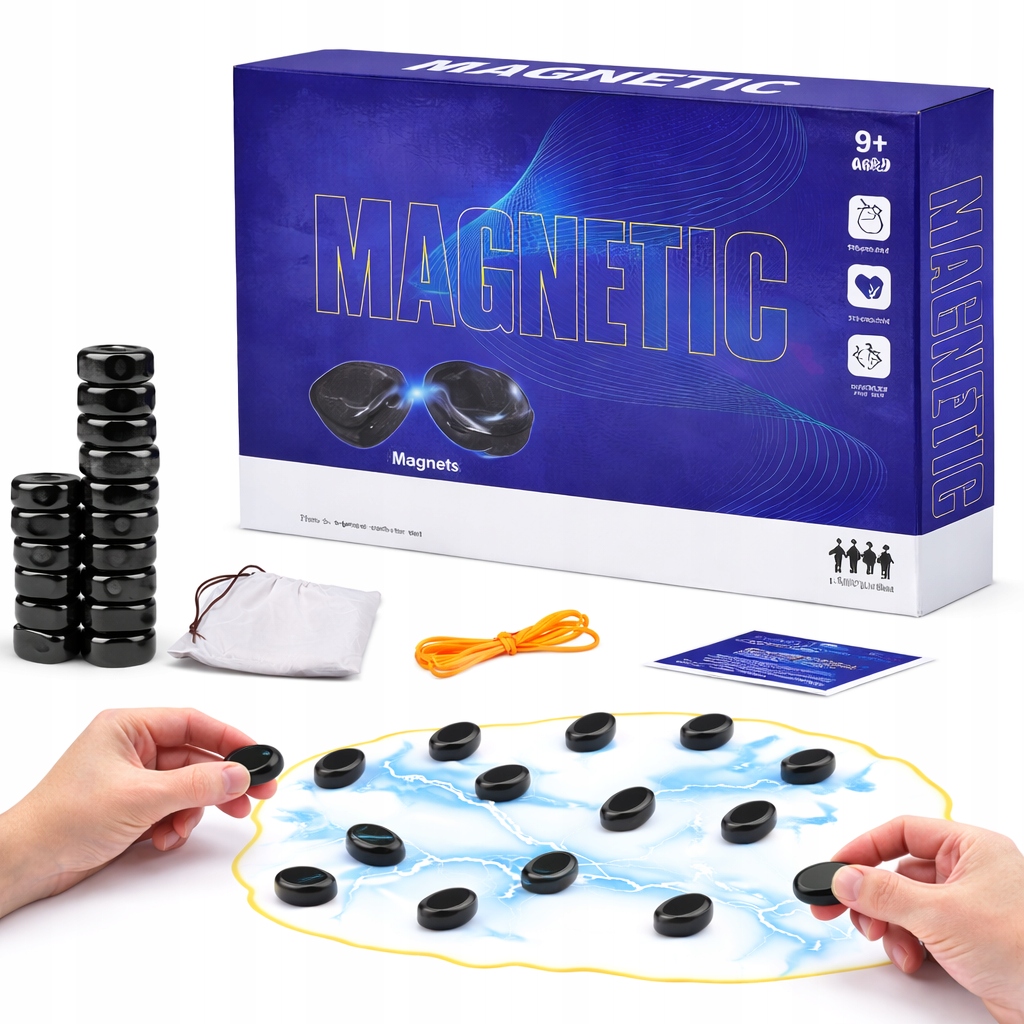 KAMIENIE MAGNETYCZNE 20 szt GRA LOGICZNA STRATEGICZNA RODZINNA MAGNETIC 9+
