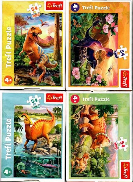

Trefl 54el. Mini Puzzle Mini Dinozaury 4+