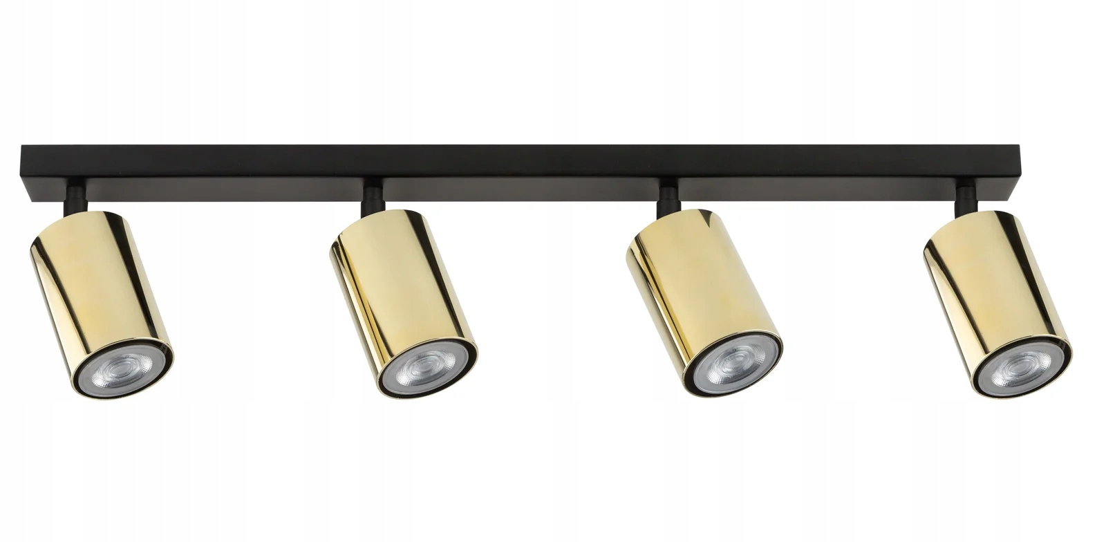 Moderná čierna mosadzná stropná lampa s 4 podlhovastými reflektormi 60 cm Sigma