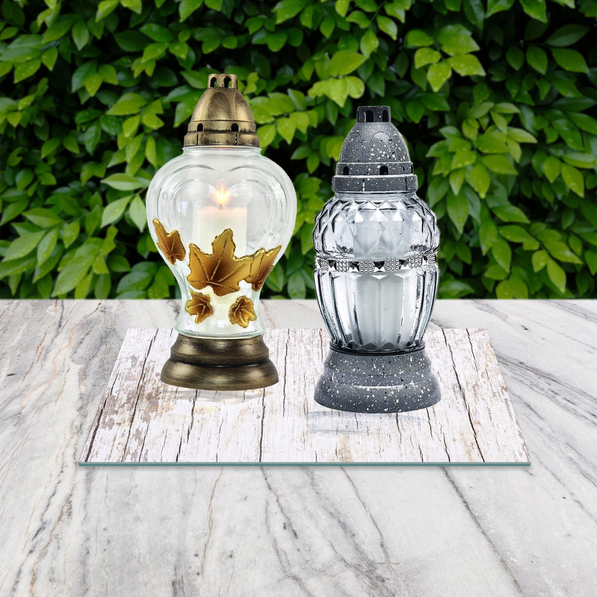 SZKLANA PODSTAWKA POD ZNICZE 40x30cm Dechy 115b Marka inna