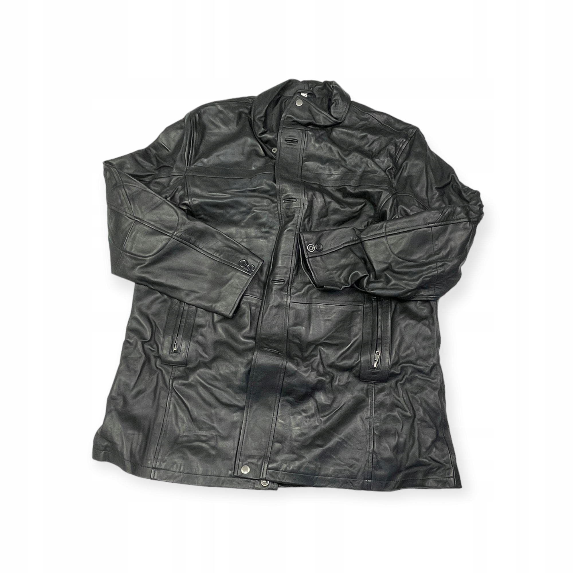 Dámská černá kožená bunda Real Leather 2XL