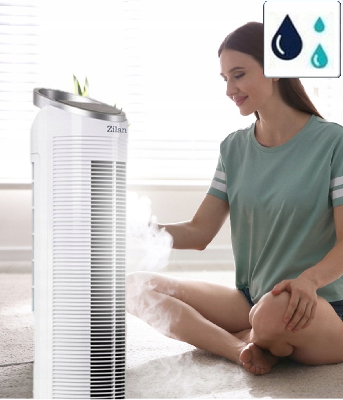 WENTYLATOR KLIMATOR KLIMATYZER 5W1 SMARTFON WI-FI Marka Zilan