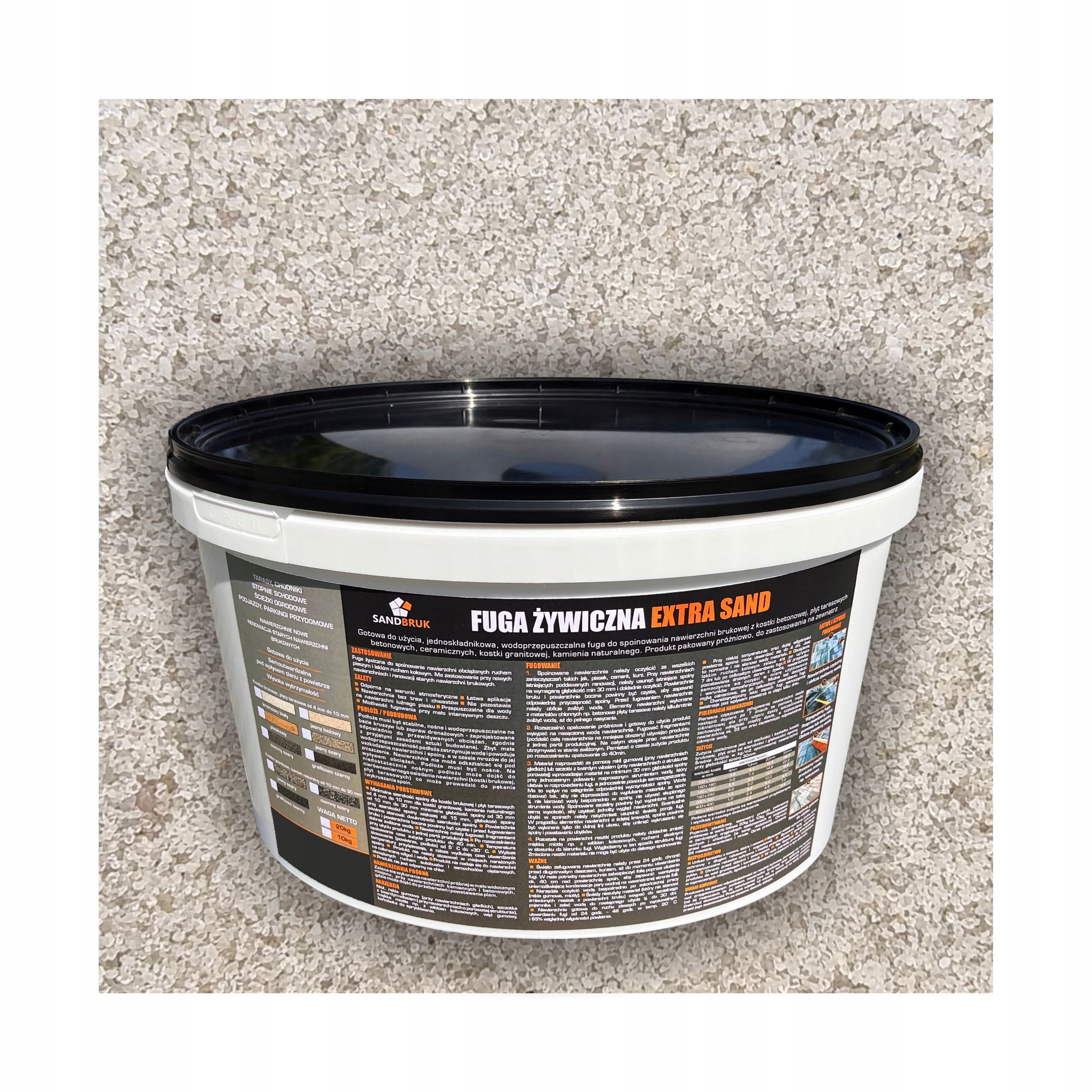 SandBruk Fuga Żywiczna Kostki Brukowej Płyt Tarasowych Jasny Beżowy 5kg.