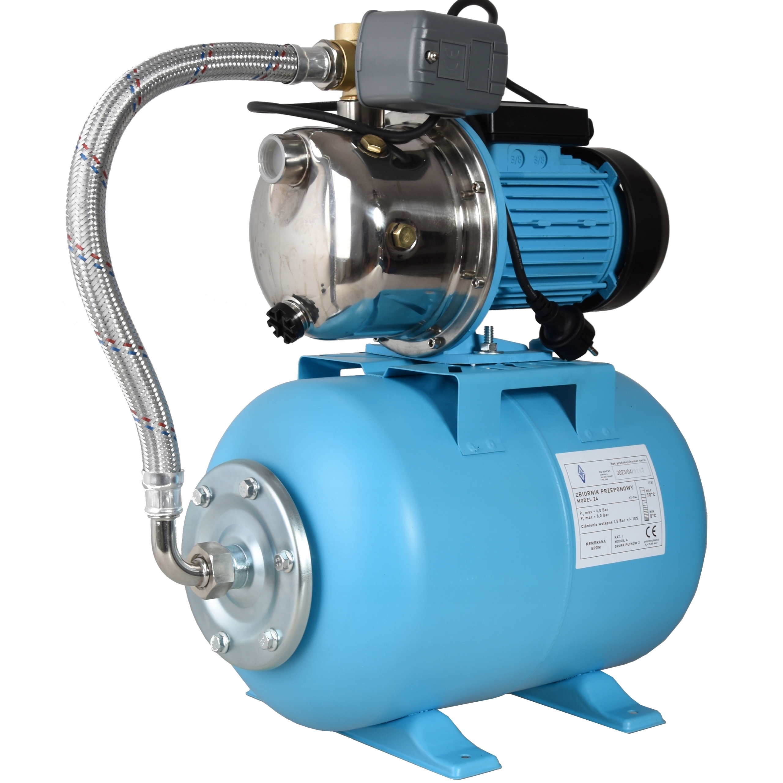 Hydrofor 24 L Nádrž Na Vodu Hydroforová Pumpa Js 1100 Kompletná Sada