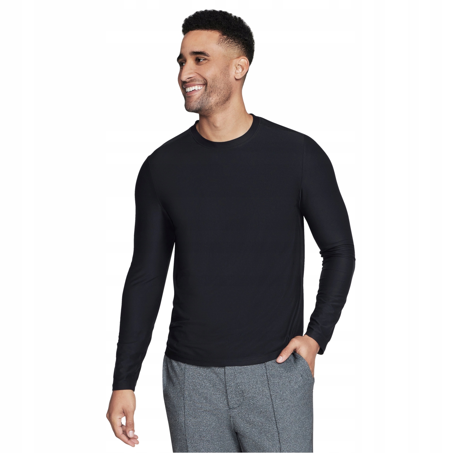 Skechers Godri All Day Long Sleeve [M] Longsleev Pánský Polyester Černý